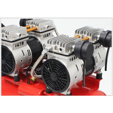 Compresor de Aire, Silencioso, 2 Motores, 4 Cabezas, 4HP, 50L - MADER