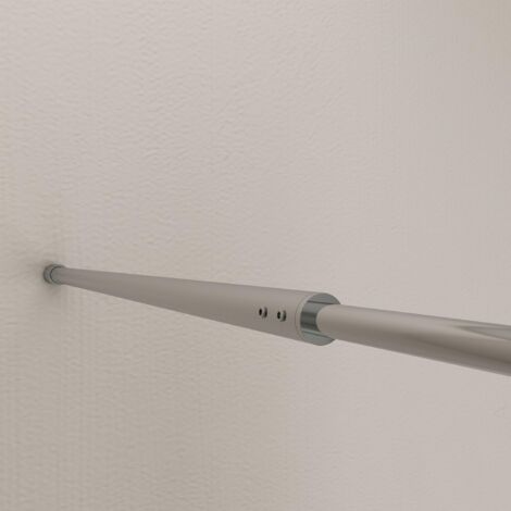 SONNI barre de support douche pour paroi de douche acier inoxydable 120cm
