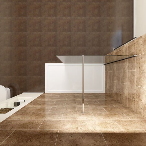 100x200cm Walk in Paroi de douche, NANO ESG 8mm, Paroi de douche en verre avec stabilisateur