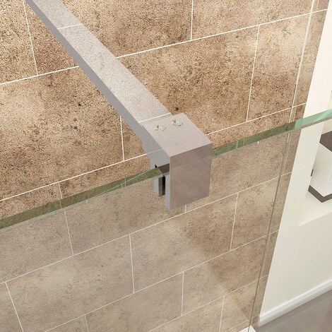 100x200cm Walk in Paroi de douche, NANO ESG 8mm, Paroi de douche en verre avec stabilisateur