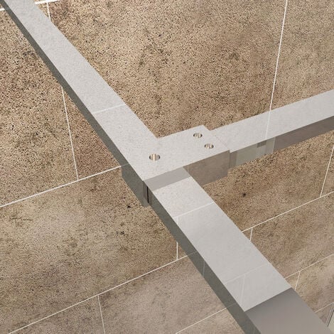 100x200cm Walk in Paroi de douche, NANO ESG 8mm, Paroi de douche en verre avec stabilisateur