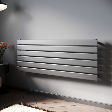 SONNI Radiateur eau chaude en acier 465x1200 mm Monocouche Anthracite Horizontal Radiateur chauffage central (734W)