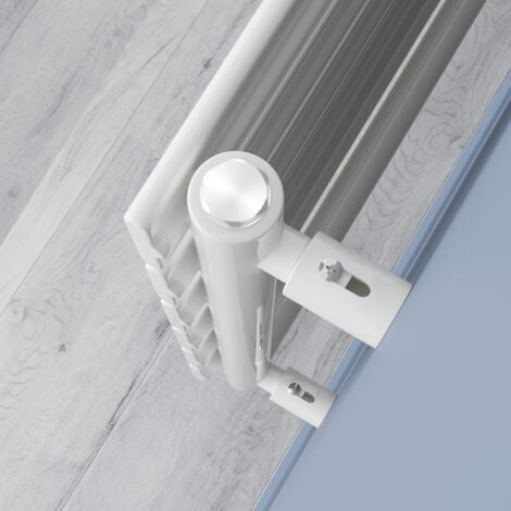 SONNI Radiateur eau chaude en acier 465x1200 mm Monocouche Blanc Horizontal Radiateur chauffage central (734W)