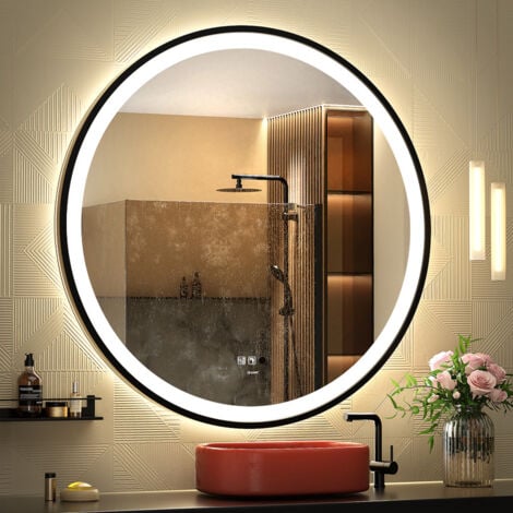 BERNSTEIN - Miroir de salle de bain rond lumineux LED avec