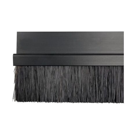Bürstendichtung 50(Bh) x 1500 mm Aluschiene schwarz eloxiert, PPN-Besatz