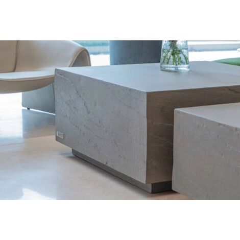 COLORADO Table basse en béton stable haute qualité 86 x 86 x 40.6 cm (1/2)