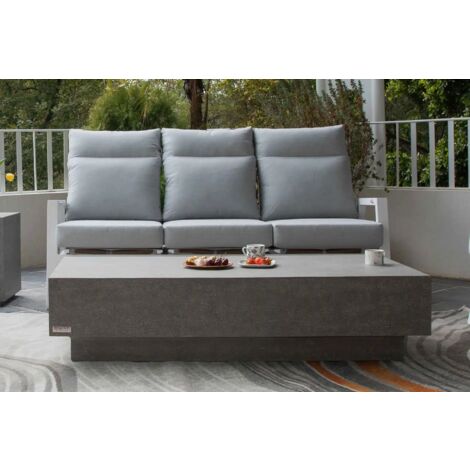 TEVERE Table basse en béton  élégant  durable  152.4 x 76.2 x 35.6 cm (1/5)