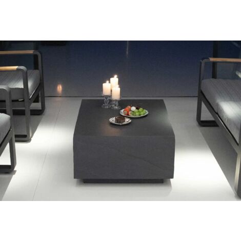 COLORADO Table d’appoint en béton  haute qualité  usage extérieur  86 x 66 x 35.6 cm (1/3)
