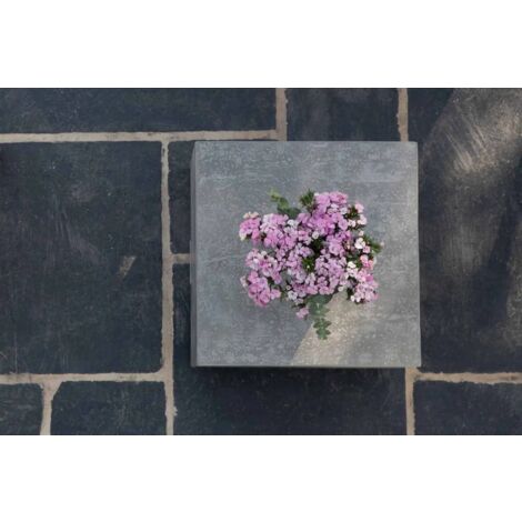 TEVERE Table d’appoint en béton simple design 35 x 35 x 46 cm (1/3)
