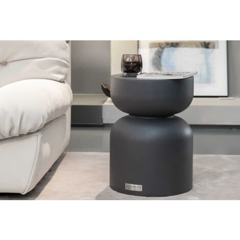 CHRONOS Table d’appoint en béton  minimaliste  fonctionnel  35 x 35 x 46 cm (1/2)
