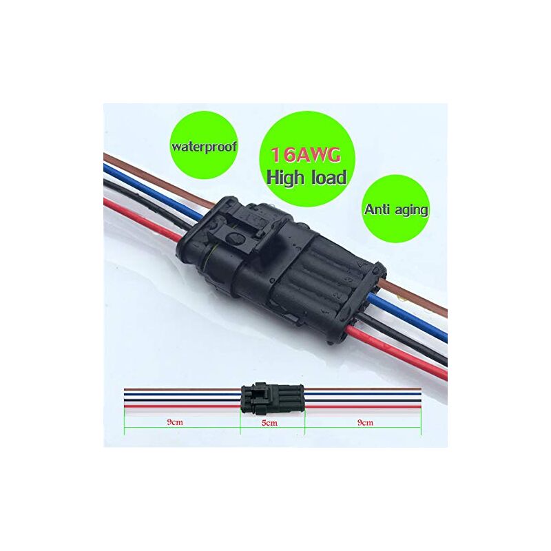 Kit Connecteurs Anderson 4 Pièces 600V 50A - Connexion Rapide Batterie Pour Voiture, Van, Moto, Bateau, Camion