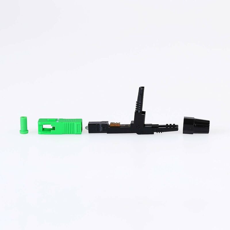 10 Connecteurs Optiques Rapides SC APC Mode Simple - Pour Fibre FTTH