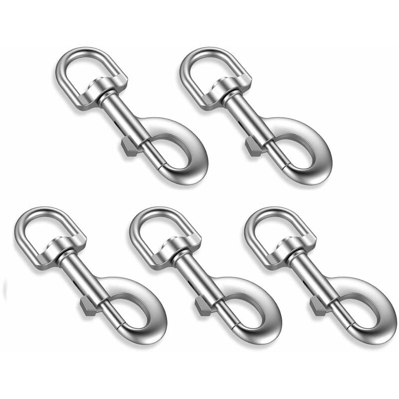 AlwaysH Lot de 10 petits mousquetons à vis en acier inoxydable - Petit  mousqueton - Mini porte-clés