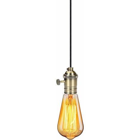 4 pièces Edison Douille Vintage E27 Adaptateur De Lampe avec interrupteur Rétro Vintage Lustre Sans Fil Laiton Antique