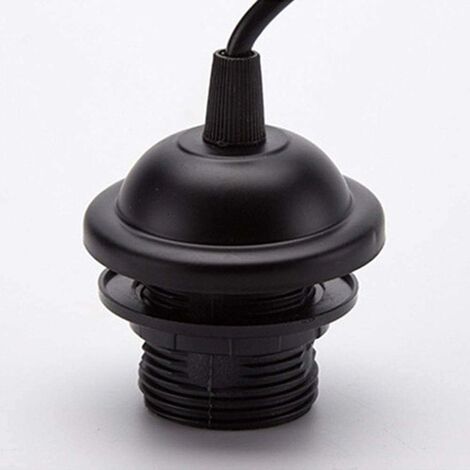 E27 Porte Lampe Suspension, E27 Pendentif Lampes Suspendues Accessoires, E27 Lampe Suspendue Accessoires Avec 1m Câble, pour Bar, Café, Magasin de Vêtements, Maison, Hôtel (Noir)