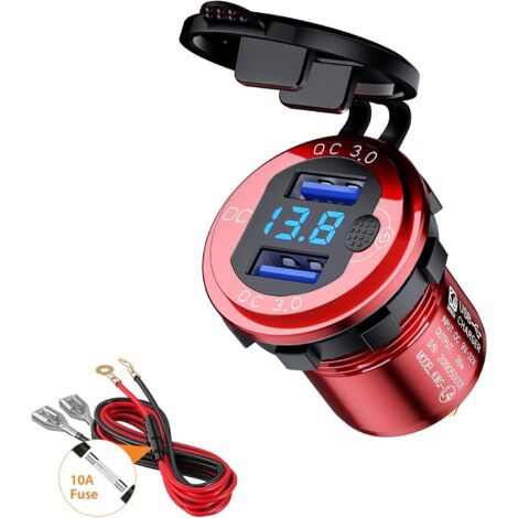 TechStone Car Charger Quick Charge 3.0 Dual USB Port Portable