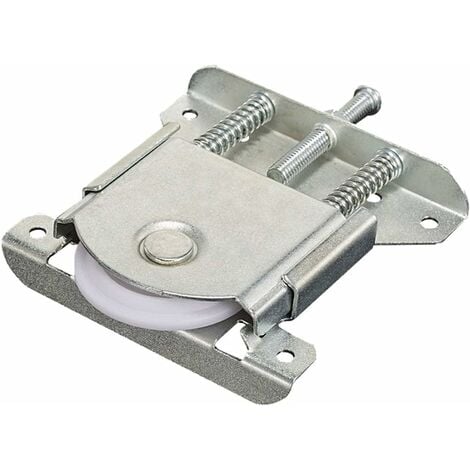 Lot de 2 pièces coulissantes pour porte de garde-robe, roues, roues, roues, rouleaux, guides avec tampon amortisseur, capacité de charge 20 kg