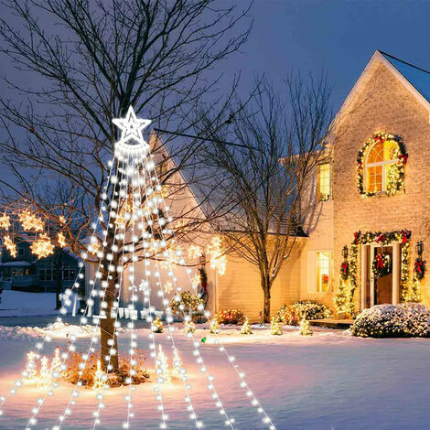 Guirlande Métallique Noël Bleu Et Blanc - 6 Pièces De 2m Pour Décorer Sapin Et Maison