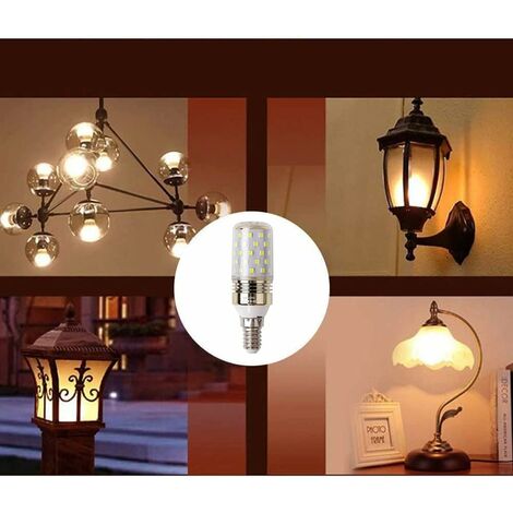 LED Ampoule de maïs E14 12W Candélabre ampoules 100W équivalent, 1100LM, Blanc Froid 6000K ampoules LED Lustre décoratifs, non dimmable (4 PACK) [Classe énergétique A++]