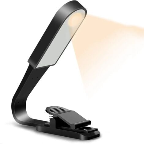 Lampe de Lecture, Lampe Lecture Rechargeable par USB avec Capteur Tactile, Lampe Livre avec 3 Modes de Luminosité Réglables Eye-Care, Clip Flexible sur Liseuse Lampe pour Lire au Lit, Voyage