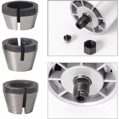Jeu De 6 Collets Mandrin Adaptateurs 6mm / 6.35mm / 8mm – Haute Précision Pour Machine De Gravure, Défonceuse Et Routeur