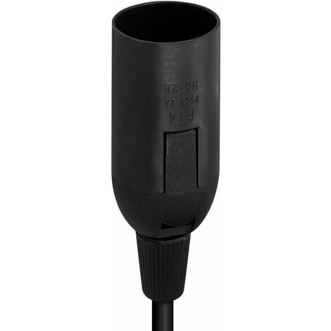 Douille E27 avec fil - Support de lampe pour ampoule avec cordon alimentation prise électrique et interrupteur - Câble 1.8m