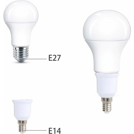 W-B 15 Pièces Adaptateur de Douille E14 vers E27, Adaptateur de  Convertisseur de Douille Base de Lampe, Adaptateur Douille Ampoule pour  Ampoules LED et Ampoules à Incandescence