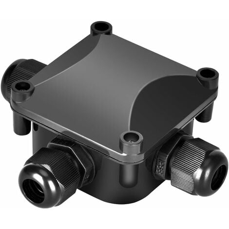 Lot de 5 boîtes de jonction étanches IP68 230 V Noir