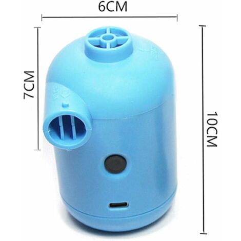 N/Y Pompe à air électrique pour piscines gonflables, pompe à gonflage rapide avec 3 buses, gonfleur de charge USB portable et pompe déflateur pour matelas pneumatiques bateaux