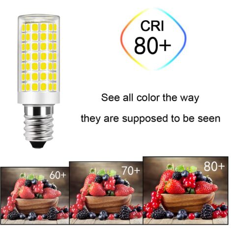 E14 9W LED équivalent Ampoule Halogène 75W-Blanc Froid 6000K-  Not dimmable-AC 220-240V(Lot de 4)