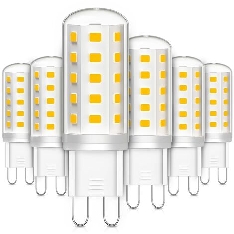 Lot de 6 Ampoules LED G9, 3W Equivalent 30W Halogène Lampe, Blanc Chaud  Sans Scintillement pour Chambre Salon Cuisine Jardin, Non Dimmable