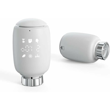 Thermostat Radiateur Valve, Thermostat Programmable Intelligent, Chauffage de Température, eTRV, Alexa, Googlehome Voice Control
