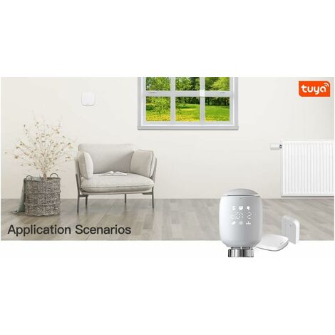 Thermostat Radiateur Valve, Thermostat Programmable Intelligent, Chauffage de Température, eTRV, Alexa, Googlehome Voice Control