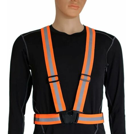 Gilet De Sécurité Haute Visibilité,Réfléchissant Réglable Elastique Gilet de Sécurité Gilet Réfléchissant Ou Faire du Vélo Gilet Réfléchissant