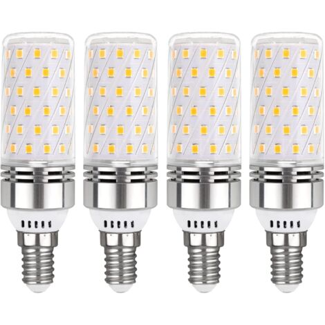 Ampoule E14 Mais LED 16W Blanc Neutre 4000K, 1450LM, Équivalent Halogène E14 100W, 360° Lumiere, AC 220V, Ampoule E14 LED Mais Neutre pour Lampe Plafonnier, non-dimmable, lot de 4