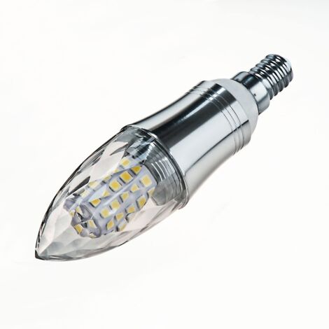 Lot de 4 Ampoule LED en Forme de Bougie E14 12W, Équivalent 100W Ampoule Incandescente,  Blanc Lumière du Chaud,  Ampoule Bougie Petit Edison à Vis