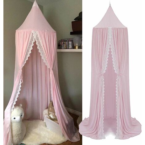Ciel De Lit Baldaquin Pour Enfant - 245 Cm De Haut, 270 Cm De Tour - En Crêpe Doux, Déco Chambre Bébé Ou Coin Lecture