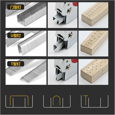 Agrafeuse Cloueuse Tapissier 3 en 1 Type U pour Bureau Bois