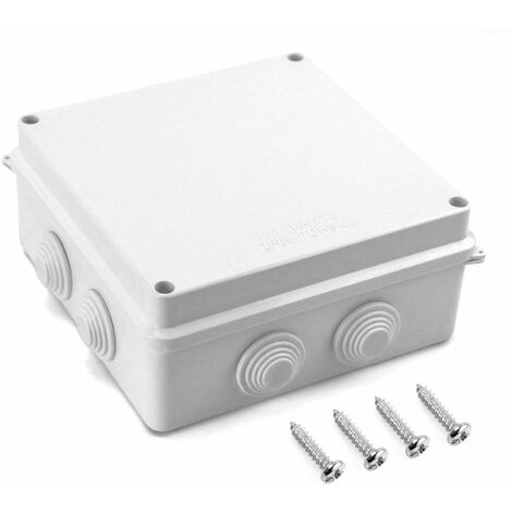 Boîte De Jonction étanche IP65 Blanc 100x100x70mm - PVC, Pour Extérieur, Câblage CCTV Ou électrique