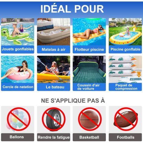 Pompe à Air Électrique Gonfleur Dégonfleur, 220V/50W Gonfleur, Pompe à Pagaies avec 3 buses, Gonfleur dégonfleur électrique pour matelas gonflables, piscines gonflables et cercle de natation