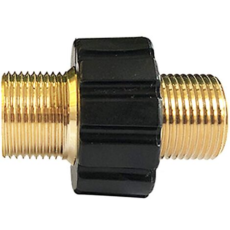 Adaptateur M22 Acier Inox Pour Nettoyeur Haute Pression - Conversion Femelle 12/14 Mm Vers 1/4" Et 3/8", Joint étanche - 3