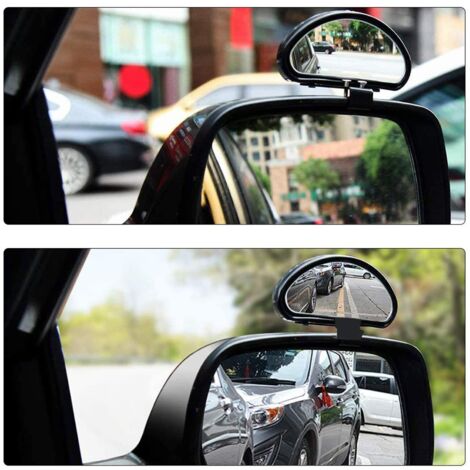 2 Rétroviseurs Additionnels Angle Mort - Grand Angle Réglable, Universel Pour Voiture, SUV, Camion