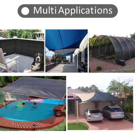 Filet D'ombrage Jardin 85% UV - Tissu Marron 4x7 M - Pour Pergola, Terrasse, Serre, Poulailler - Protection Solaire Et Intimité