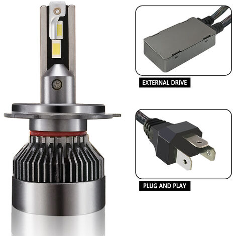 Ampoules H1 LED 30000LM 200W pour 24V Automobiles, 6000K Blanc