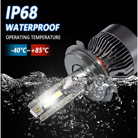 Ampoules H1 LED 30000LM 200W pour 24V Automobiles, 6000K Blanc