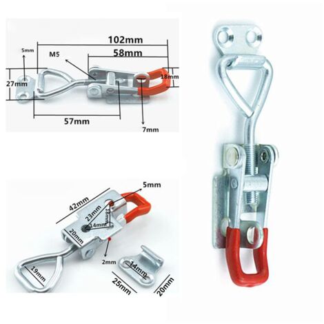 Pinces à Bascule Réglables Autobloquantes - En Acier Carbone, Couleur Argenté, Pour établi, Serrures, Bricolage