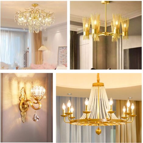 Ampoule Bougie Clair E14 40W, Ampoule Incandescence Dimmable, Blanc Chaud 2700K, 400LM, Ampoule Flamme, E14 Ampoules à bougie à vis Edison, Pack de 6