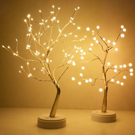Arbre Lumineux LED, Arbre Lumineux Blanc Chaud, Lampe Arbre Lumineux  Branches Réglables, 108 LED, pour la