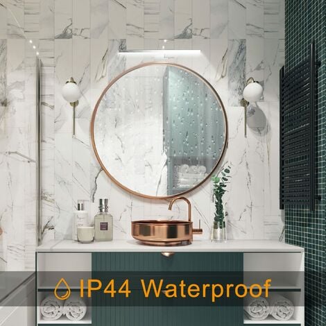 LED Lampes Miroir Salle de Bain 6W 600 Lumens,Luminaire Salle de Bain 30cm Blanc Froid 6000K,Applique Murale Salle de Bain étanche IP44 pour Miroir,pas D'éclairage de Meuble Scintillant