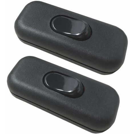 2Pcs Interrupteur Bi-polaire Inter à Bascule 6A 250V Interrupteur à touche basculante Variateur d'intensité/commutateur pour Lampe, Noir
